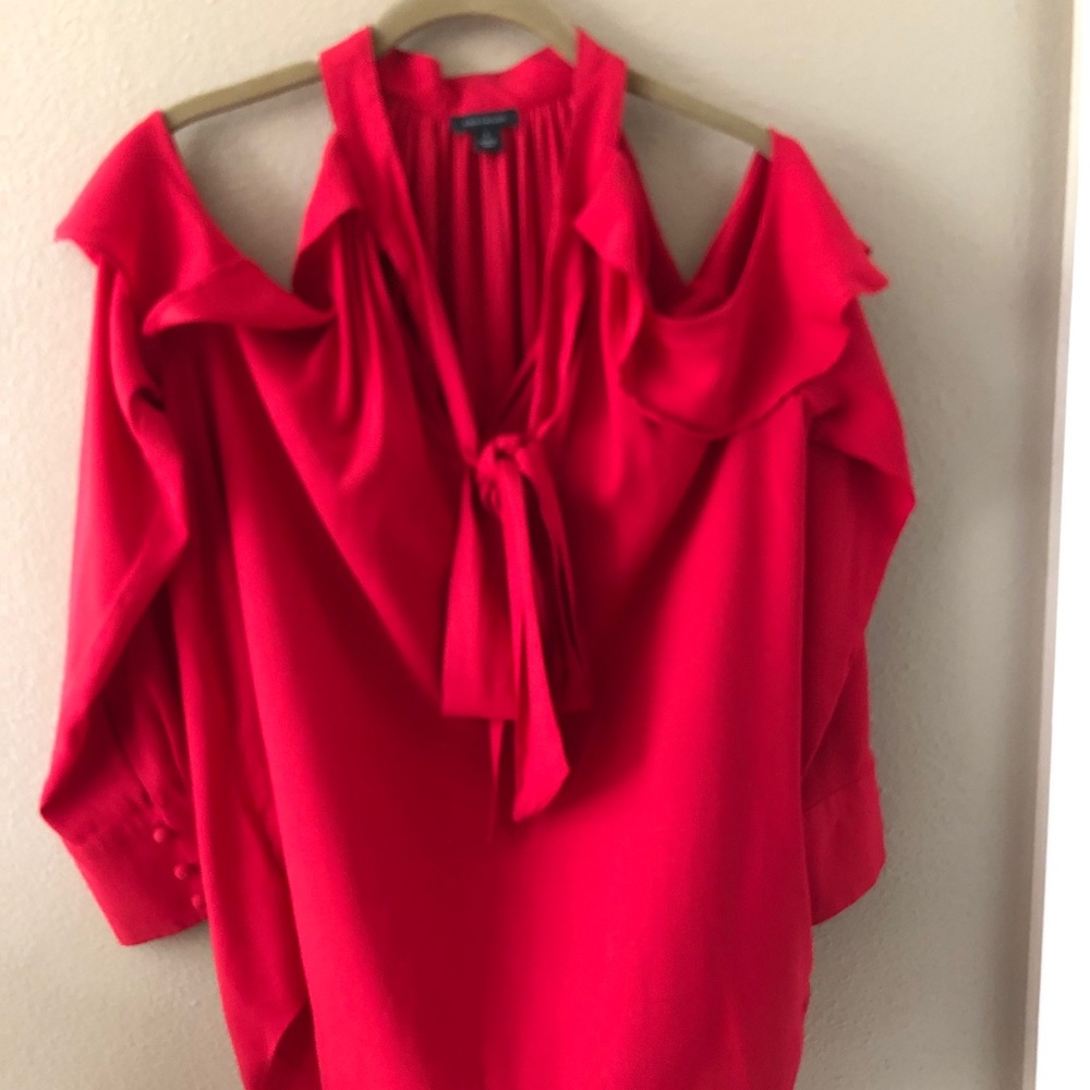Ann Taylor cold shoulder blouse top